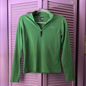 The North Face Vibrant Green Half-Zip Top